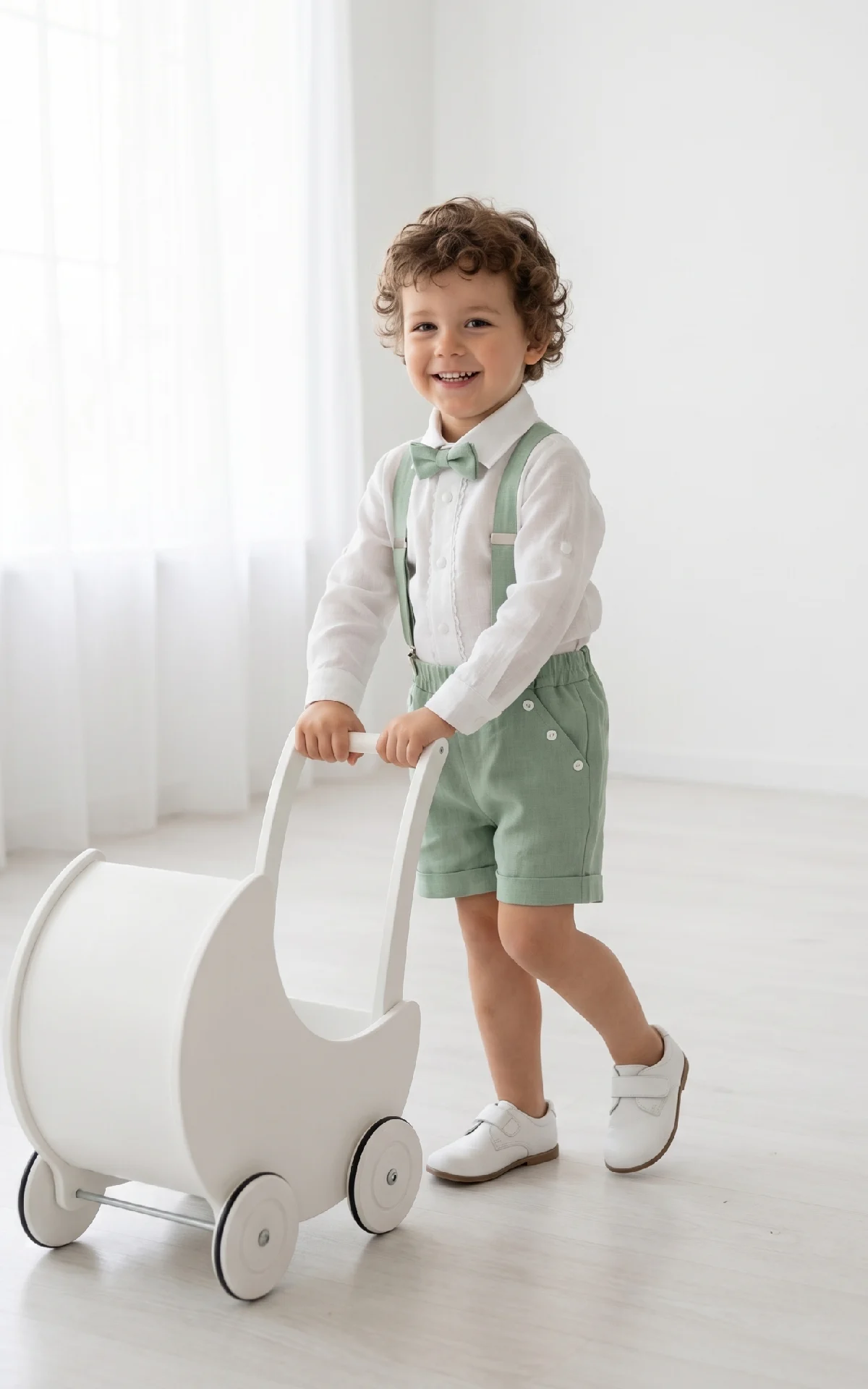 Žalsvos spalvos šventiškas kostiumėlis