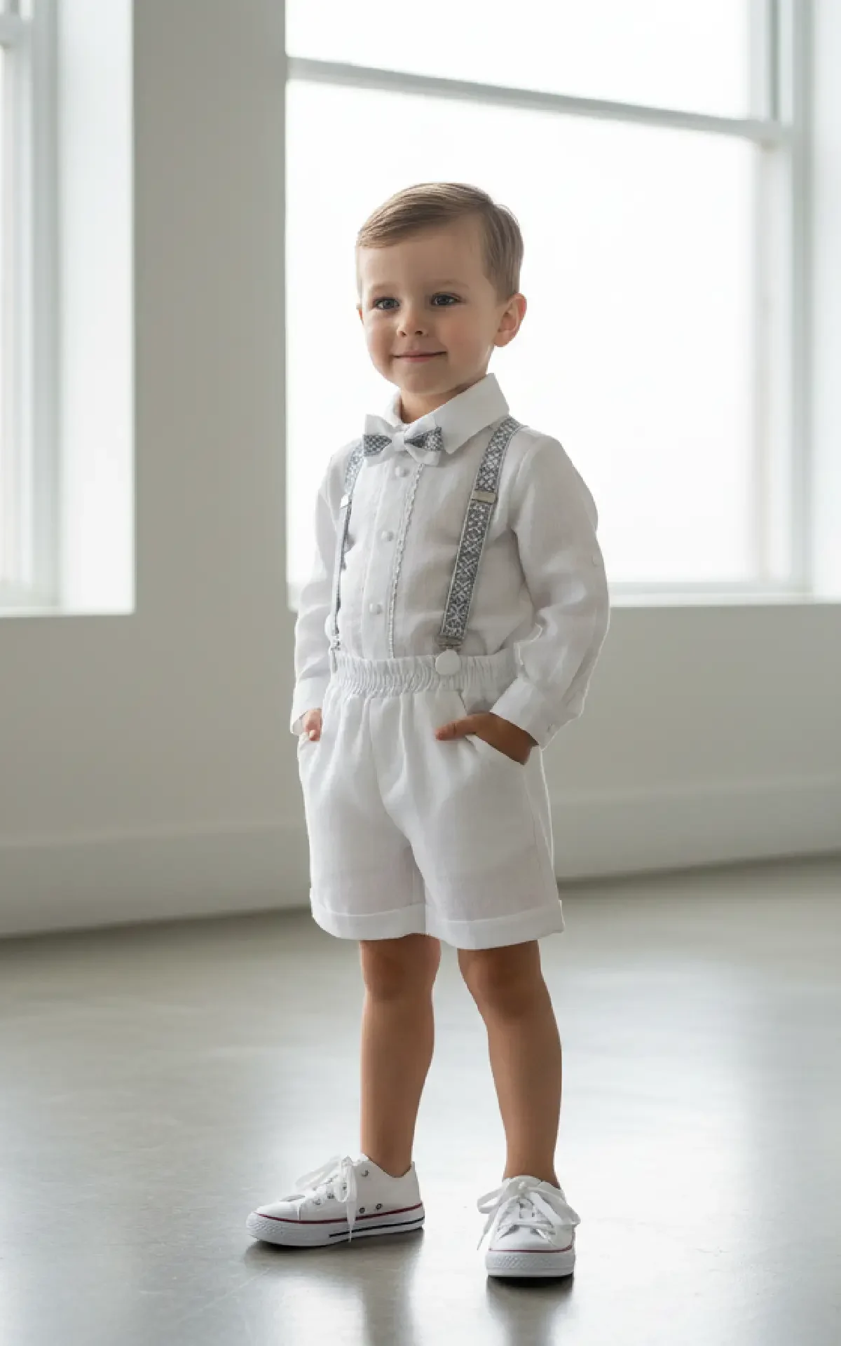 Lininis baltas kostiumėlis