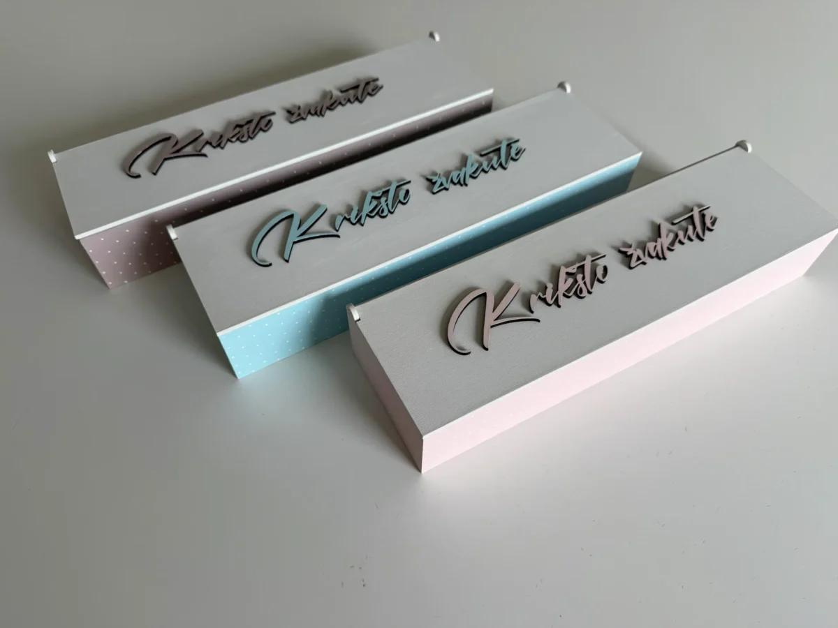 Dėžutė krikšto žvakei laikyti (spalvų pasirinkimas) - Image 6