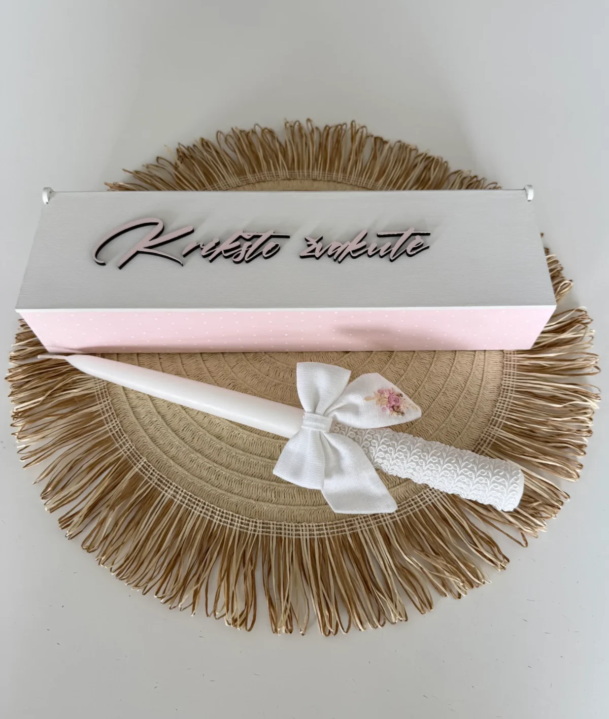 Dėžutė krikšto žvakei laikyti (spalvų pasirinkimas) - Image 3