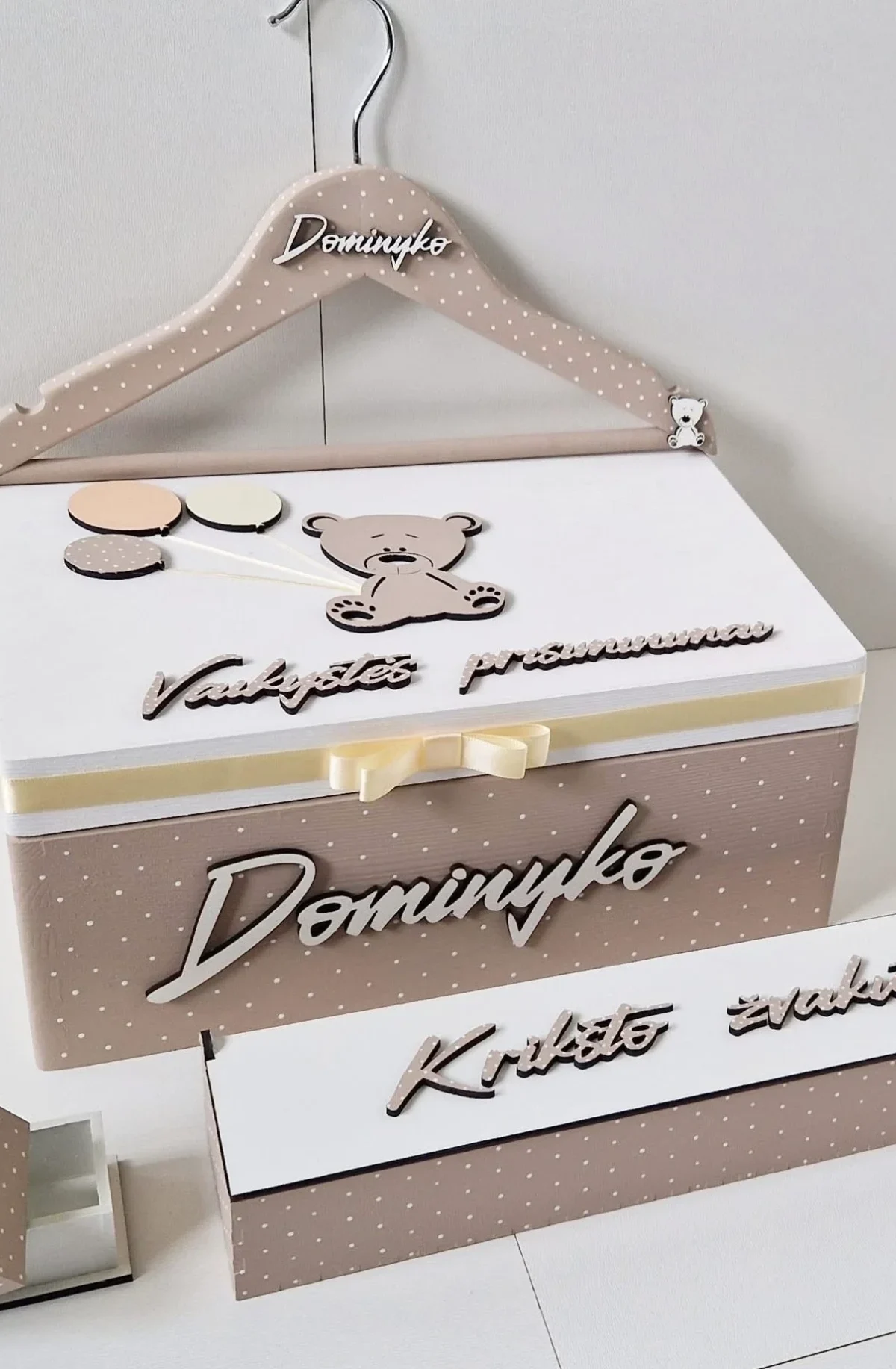 Personalizuotas rinkinys su krikšto dėže