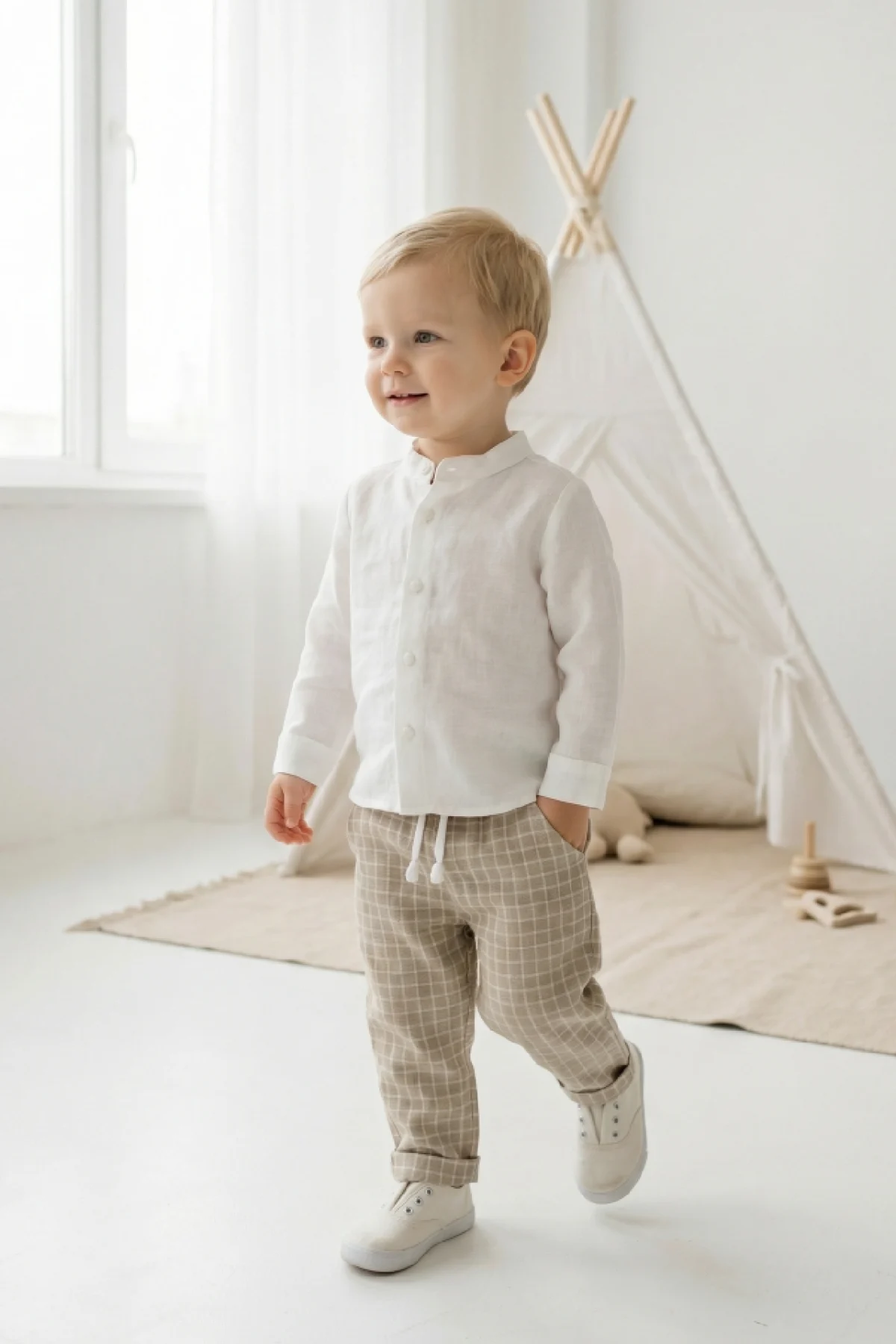 Kelnės ir marškiniai berniukui